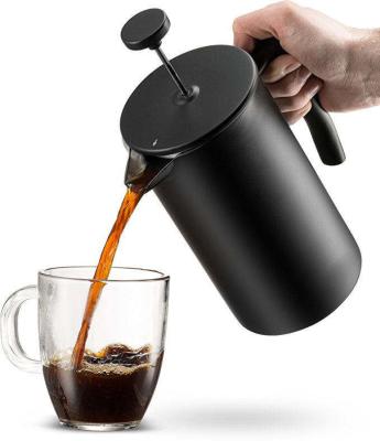 China 1000ml Thermal French Coffee Press Double Wall Stainless Steel Coffee Press CE for sale