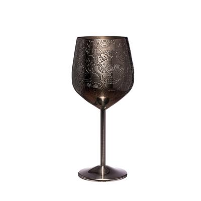 China Stainless Steel Wine Glass 18 oz Unbreakable Stemmed Wine Goblet  For Indoor Outdoor Events for sale