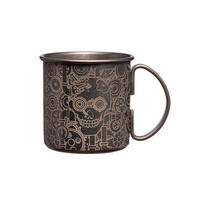 China Unbreakable 304 Stainless Steel Wine Cup Steampunk Style Mule Mug For Picnic for sale