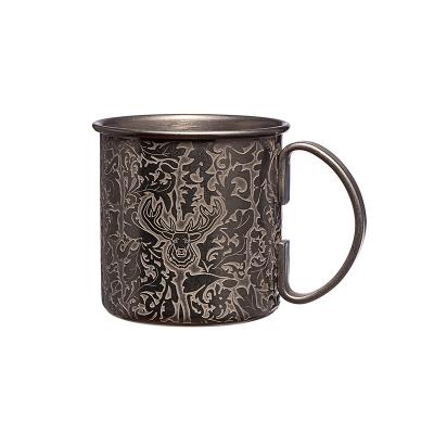 China Baroque Style Stainless Steel Wine Glass Shock Mule Mug For Business Gifts for sale