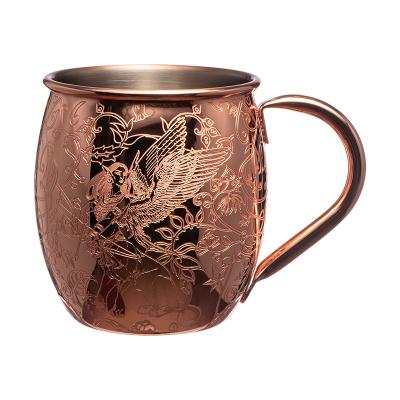 China Large 18oz Moscow Mule Mugs Authentic Hammered Style With Classic Handle for sale