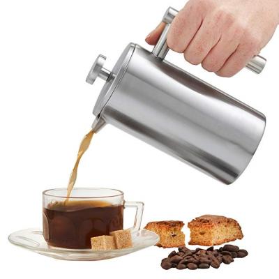 China Double Walled Insulated French Press Insulated Coffee Pot 1L for sale