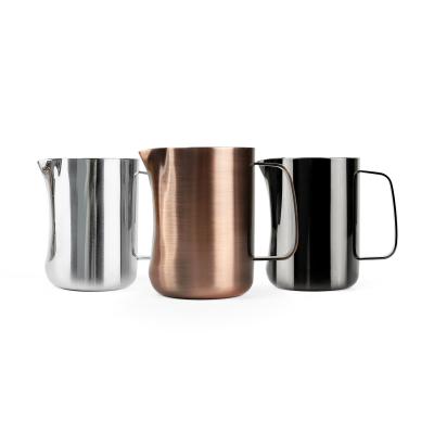 China 360ml Milk Frothing Pitcher Black Stainless Steel 18/8 Food Grade Test for sale