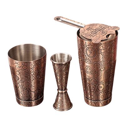 China FDA Stainless Steel Homeware Steampunk Style Mixology Bartender Kit for sale