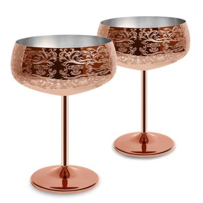 China Unbreakable Metal Stainless Steel Wine Glass Fancy Novelty Wine Glass for sale
