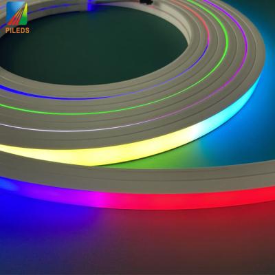 China Custom 12v 24v LED Neon Strip Light , Silicone Flexible Rope Light Ws2811 for sale