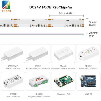 Chine WS2811 Pixel COB LED Strip RGB 5M 12V SM16703 Couleur de rêve programmable adressable à vendre