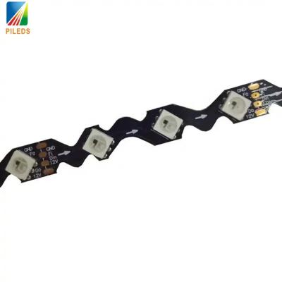 China Banda de pixels LED flexível Smd 5050 S Shape 48LEDs/M para publicidade à venda