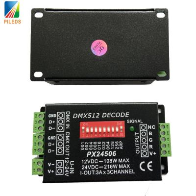 China PX24506 DMX LED Controlador, Dmx 512 Decodificador RGB LED Controlador 12V 24V à venda