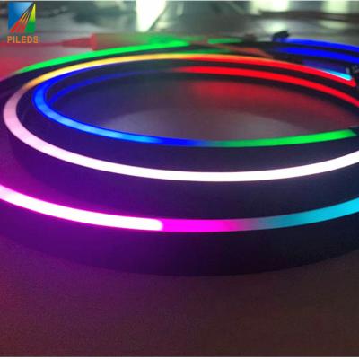 China Flexible LED Neon Light Strip WS2811 Black White Silicon Material For Wedding Party for sale