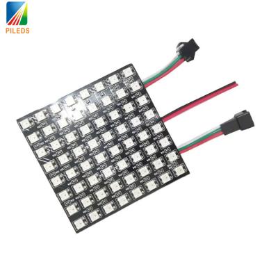 China WS2812B Flexible LED Matrix Panels 8x8 Full Color 1000cd/M2 Brightness for sale