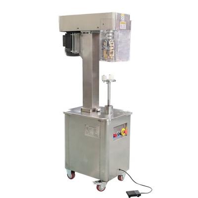 China Dairy Chemicals Liquid Bottle Semi-Automatic Roll-On-Pilfer-Proof Caps Capping Machine ROPP Capper for sale