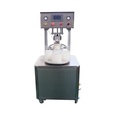 China Hot Spice Sauce Bottle Screw Cap Tinplate Lid Sealing System Semi Automatic Vacuum Capping Machine for sale