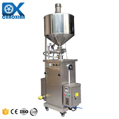 China Semi Automatic Hot Pour Beverage Cold Drinking Water Hopper Honey Tube Liquid Filling Machine for sale