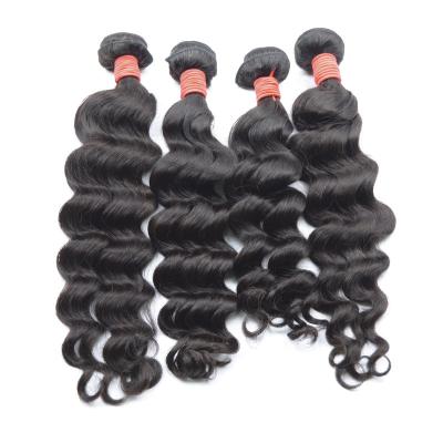 China Custom Color Human Virgin Hair Weave , Loose Wave Weave Human Hair Smooth for sale