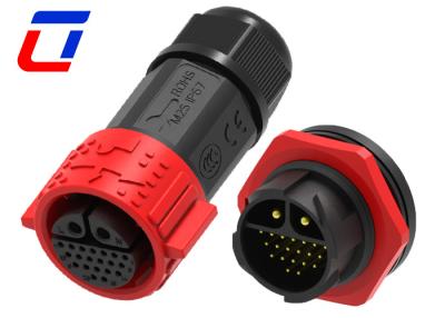 China IP67 Power Signal Multi Pin Electrical Connectors Waterproof Male Female 22 Pin for sale