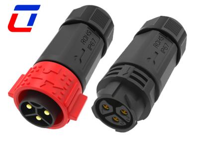 China High Voltage 50A Cable Male Female Connector Waterproof With Push Locking for sale