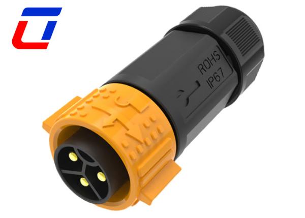 Quality IP67 Rated 3 Pin Waterproof Power Connector 50A Male To Female Wire Connector for sale