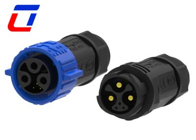 China M25 3 Pin 50A Waterproof Power Connector Push Lock Watertight Power Connectors for sale