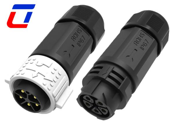 Quality High Current 5 Pin Waterproof Male Female Connector Push Lock Easy Installation for sale