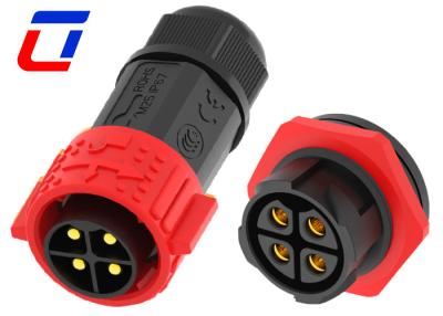 China 4 Pin Power Connector Waterproof 50A IP67 10AWG Cable Field Assembly for sale