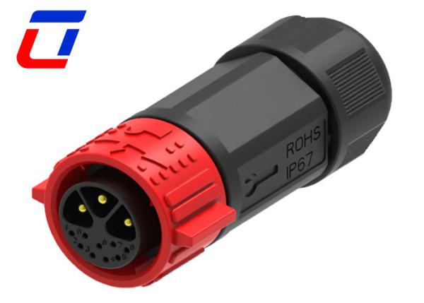 Quality 30A Waterproof Power Connector 9 Pin Data Industrial Plug And Socket IP67 for sale