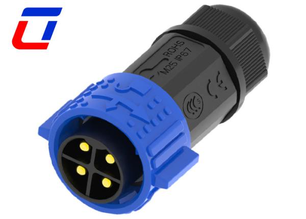 Quality Waterproof 4 Pin Wire To Board Power Connector 50A Watertight Bulkhead Connector for sale