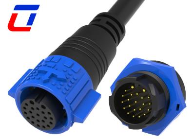China Rundgeformte Kabelstecker und Steckdosenanschlüsse M19 Multi-Pin Wasserdicht IP67 zu verkaufen