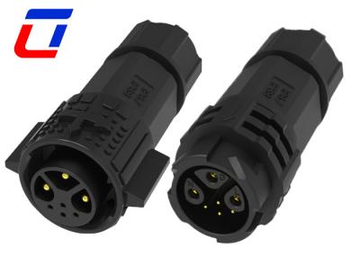 China M19 15A Waterproof Male Female Connector Plug And Socket IP67 3+4 Pin for sale