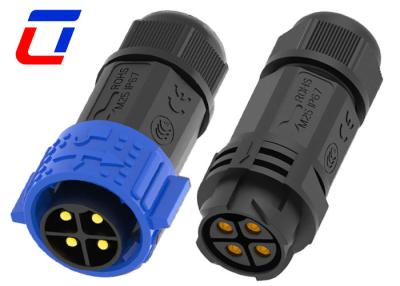 China Outdoor Wire To Wire 4 Pin Waterproof Connector IP67 600V With Push Locking for sale