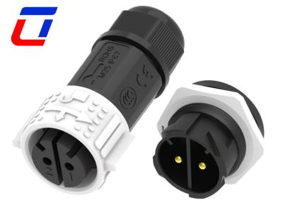 China Color blanco 2 pin conector femenino a prueba de agua IP67 conector de montaje de panel masculino en venta