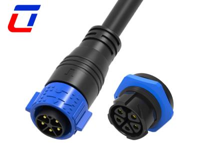 China 5 Pin IP67 Waterproof Connector M25 Circular Power Cable Connector 500V for sale