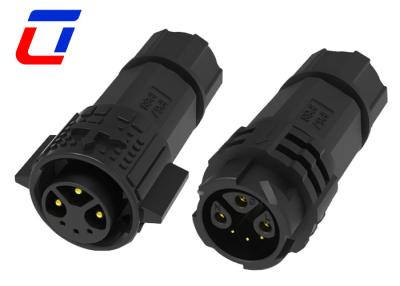 China Push Locking IP67 Waterproof Connector PA66 3+3Pin M19 Connector 15A for sale
