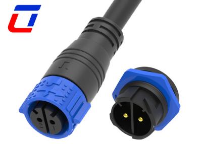 China Waterproof Female 2 Pole Cable Connector To Male Panel Mount Connector for sale