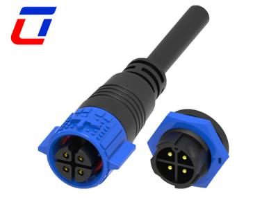 중국 케이블 여성 4 핀 LED 방수 커넥터 M19 패널 마운트 방수 커넥터 판매용