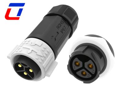 China 3 Pin Male Female Waterproof Outdoor Electrical Connectors 3 Phase M25 500V 50A for sale