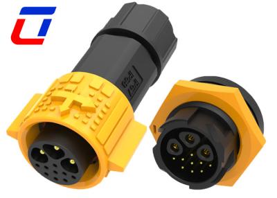 China Señales de alimentación Ip67 12 Pin Panel Mount Conector a prueba de agua 3 + 9 Pin Plug Socket en venta