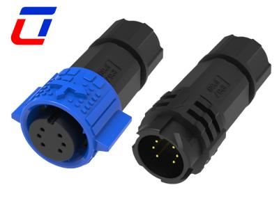 China 6 Pin Waterproof Low Voltage Wire Connectors Male Female M19 Quick Lock 5A for sale