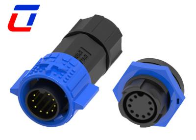 China Circular Male Female Waterproof Circular Connector M19 5A 9 Pin IP Rated for sale