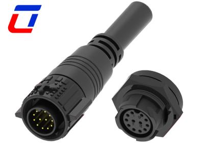 China M19 12 Pin Waterproof Outdoor Wire Connectors Plug Socket For Signal Connection for sale