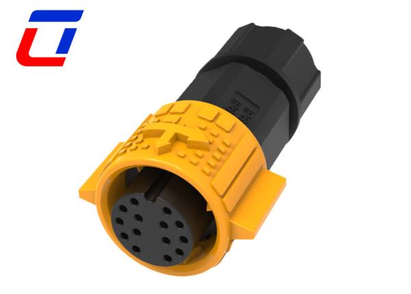 Quality Push Locking 14 Pin Outdoor Waterproof Connector 300V For Electric Equipments for sale