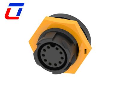 Quality Industrial 10Pin Waterproof Data Connector , Plastic Male Female Connector for sale