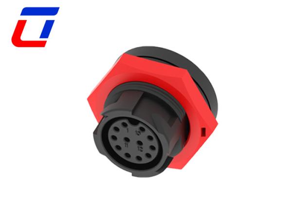 Quality IP67 M19 Push Lcok 12 Pin Waterproof Data Connector Plastic PA66 for sale