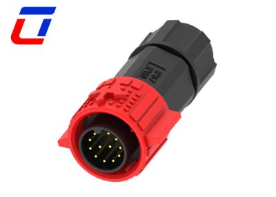 Quality IP67 M19 Push Lcok 12 Pin Waterproof Data Connector Plastic PA66 for sale