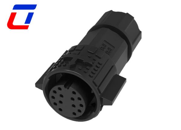 Quality 10 Pin 12 Pin 14 Pin 16 Pin Waterproof Data Connector , Plastic 12V Round for sale