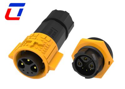 China 15A Male Female 3 Pin Power Connector 3 Pin Data Connector Waterproof M19 for sale