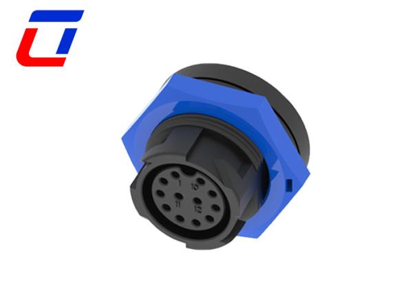 Quality 12 Pin Waterproof Data Connector M19 Push Lock Industrial Plug Socket for sale