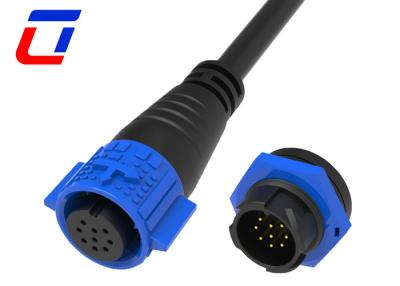 China 9 Pin Male Female Waterproof Data Connector Push Lock Outdoor Lighting Connectors for sale