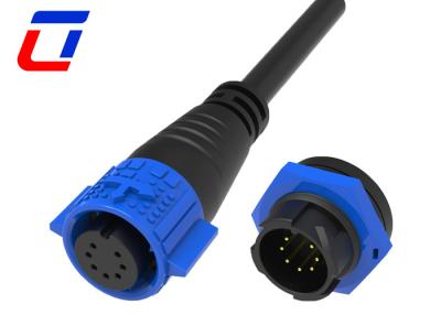 China 7 Pin Electrical 12V Waterproof Wire Connectors IP67 M19 Quick Lock Cable Connector for sale