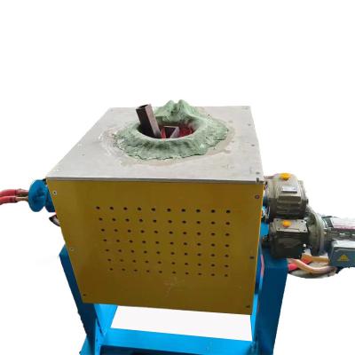 China Forno de fusão por indução de carcaça de aço inclinável automático de 20 kg com refrigeração por água de fusão de cobre à venda